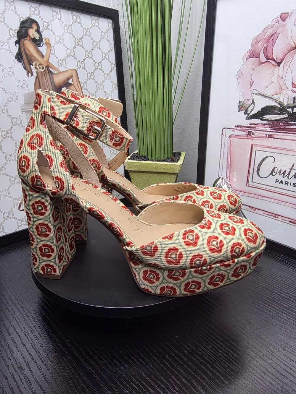 Copper Key Platform Heels